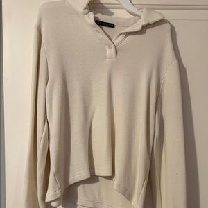 Zara Off-White Long Sleeve Pullover
